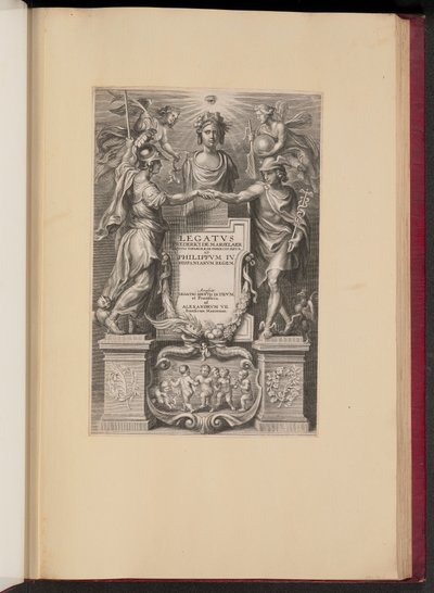 Titelblatt für Frederik de Marselaer, Legatvs von Cornelis Galle II after Sir Peter Paul Rubens