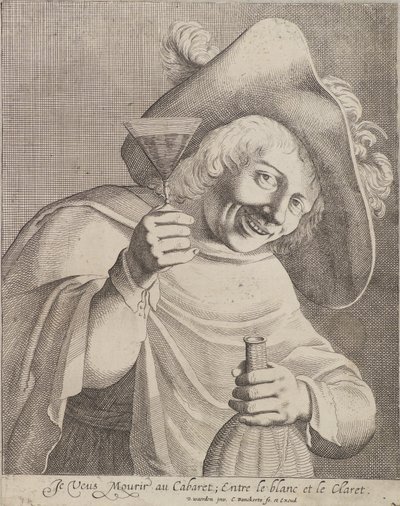 Mann mit einem Glas von Cornelis I Danckerts