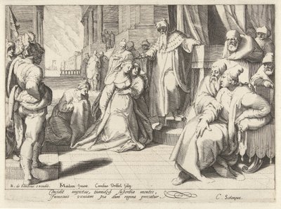 Esther vor Ahasveros von Cornelis Jacobsz. Drebbel