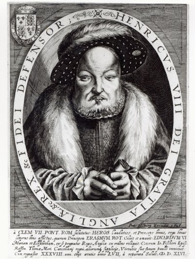 Porträt von Heinrich VIII., graviert von Peter Isselburg, 1646 von Cornelis Massys