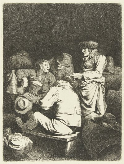 Wirtin und Gesellschaft in einer Herberge von Cornelis Pietersz. Bega