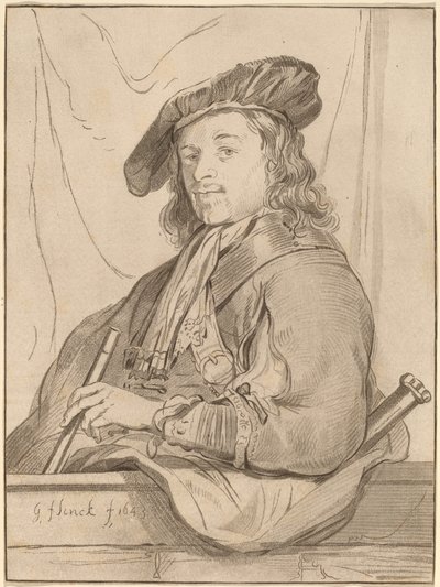 Mann an der Brüstung von Cornelis Ploos van Amstel
