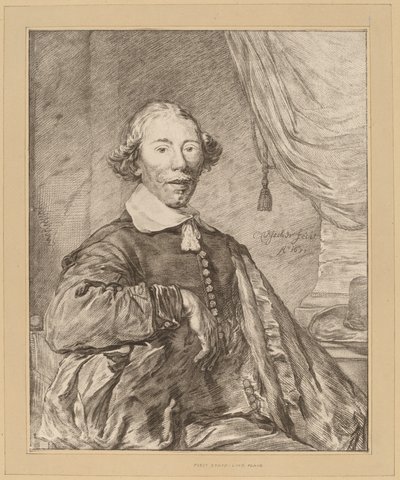 Porträt eines sitzenden Mannes von Cornelis Ploos van Amstel