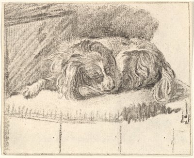 Schlafender Hund, 1777 von Cornelis Ploos van Amstel