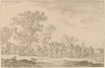 Viehmarkt von Cornelis Ploos van Amstel after Jan
