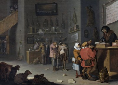 "Wer bietet für eine Kuh?" von Cornelis Saftleven