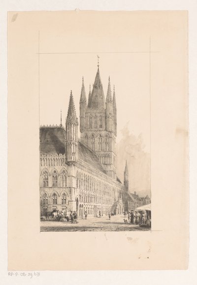 Tuchhalle von Ypern von Cornelis Springer