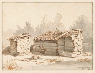 Zwei Viehställe von Cornelis Steffelaar