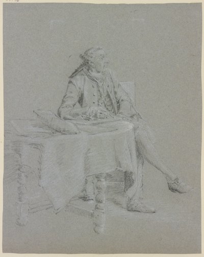 Kavalier am Tisch sitzend von Cornelis Troost
