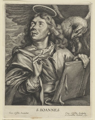 Evangelist Johannes S. IOANNES (Titel auf Objekt) Vier Evangelisten (Serientitel) von Cornelis Visscher (II)