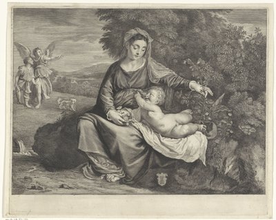 Maria mit Kind und Tobias und der Engel von Cornelis Visscher (II)