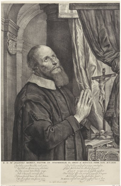 Porträt von Joannes van der Meer von Cornelis Visscher (II)