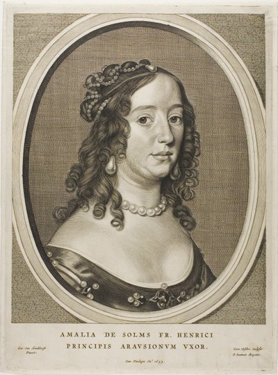 Amalia van Solms, Ehefrau von Friedrich Heinrich, aus Neun Porträts von Cornelis Visscher