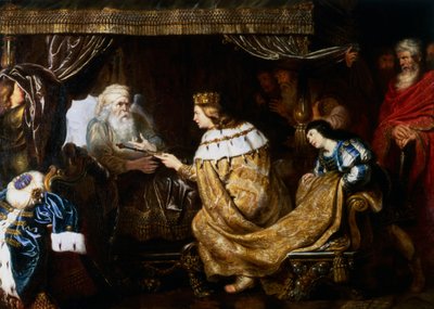 David überreicht das Zepter an Salomo, frühes 17. Jahrhundert von Cornelis de Vos