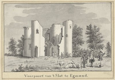 Ruine des Schlosses in Egmond von Cornelis van Noorde (attributed to)