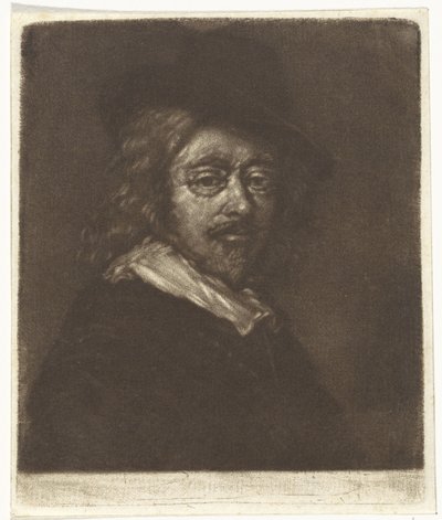 Porträt von Frans Hals mit einem Hut von Cornelis van Noorde