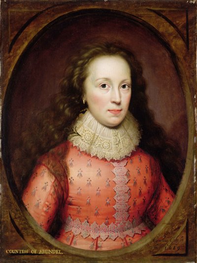 Porträt einer Frau, traditionell als Gräfin von Arundel identifiziert, 1619 von Cornelius Janssen van Ceulen