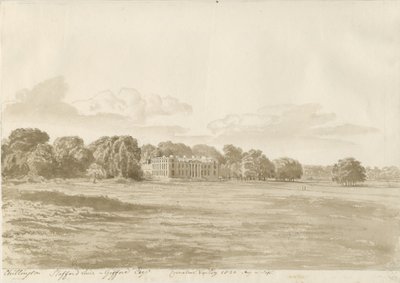 Chillington Hall (Sepia-Zeichnung) von Cornelius Varley