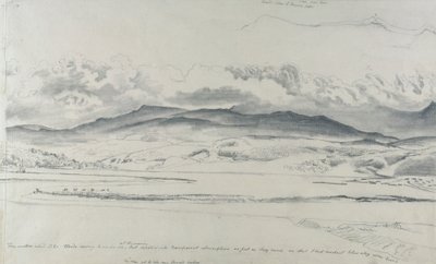 Bergpanorama in Wales, Cader Idris von Cornelius Varley