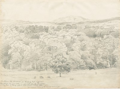 Wrottesley Hall - Blick auf die Malvern Hills von Cornelius Varley