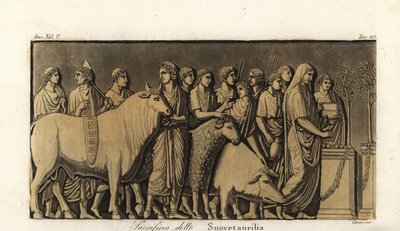 Römische Suovetaurilia- oder Suovitaurilia-Opferzeremonie von Corsi Corsi
