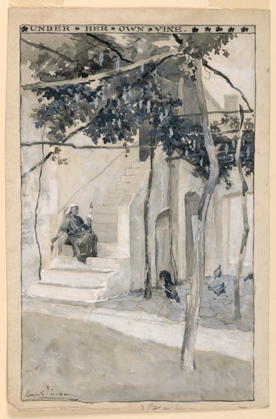 Unter ihrem eigenen Weinstock, Illustration für "Modern Athens" von Corwin Knapp Linson