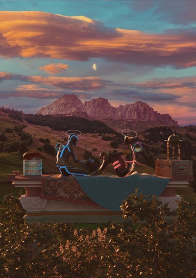 Leuchtende Figuren Sonnenuntergangstraum von CosmoZach