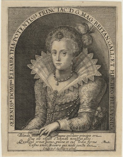 Elisabeth, Prinzessin, Ehefrau des Kurfürsten Friedrich V., König von Böhmen von Crispijn van de Passe I