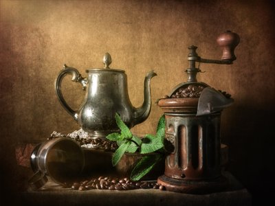 Rustikale Kaffeemühle Teekanne von Cristiano Giani
