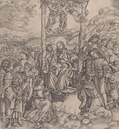 Anbetung der Könige, 1500-10 von Cristofano di Michele Martini