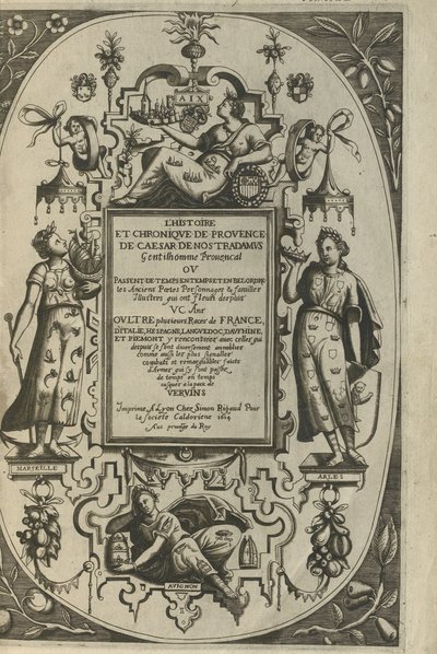 Titelseite der Histoire et Chronique de Provence, 1614 von César de Nostredame