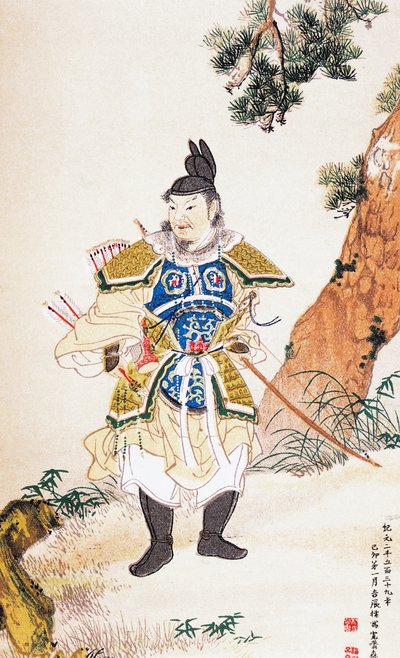 Samurai, Ukiyo-e-Kunstdruck, Tosa-Schule, Holzschnitt, japanische Zivilisation, Edo-Zeit von Culture Edo