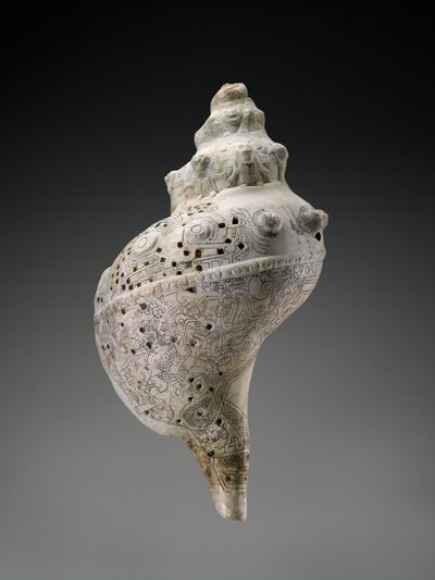 Himmlische Muschelschale mit Schädeln, 900-1521 n. Chr. von Culture Huastec