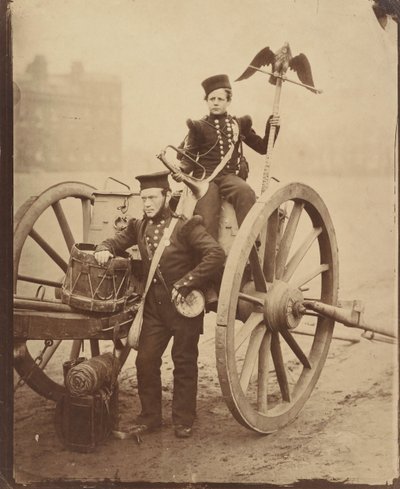 Trompeter Gritten und Trompeter Lang in Woolwich, 1856 von Cundall and Howlett