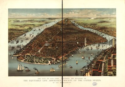 Die Stadt New York von Currier and Ives Equitable Life Assurance Society Of The United States