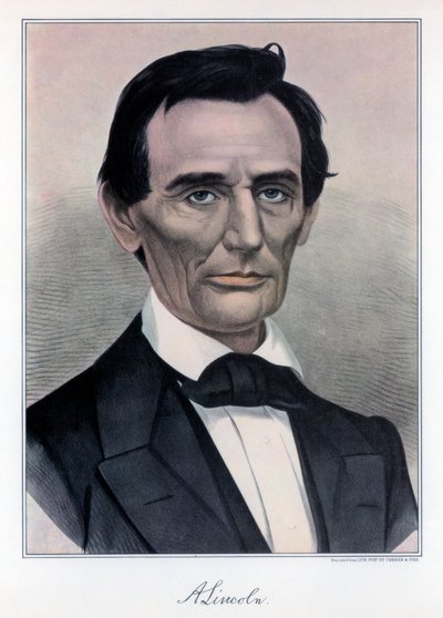 Abraham Lincoln, sechzehnter Präsident der Vereinigten Staaten, 19. Jahrhundert von Currier and Ives