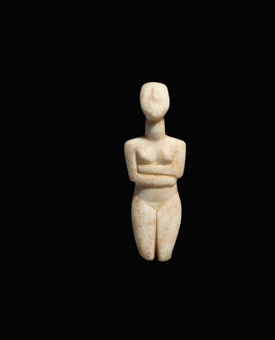 Liegende weibliche Figur, frühe Spedos-Variante, Frühkykladisch II, ca. 2600-2500 v. Chr. von Cycladic Cycladic
