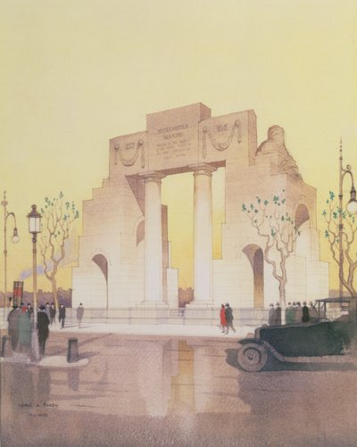 Das Denkmal der Handelsmarine, erbaut von Edwin Landseer Lutyens (1869-1944) von Cyril Farey