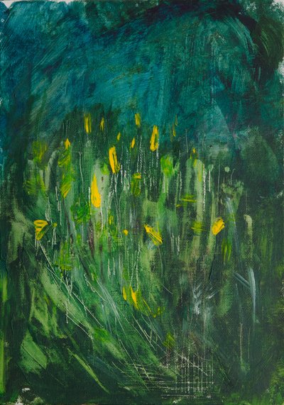 Abstrakte Gelbe Blumen von Dale Hefer