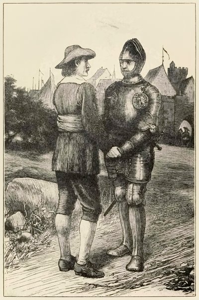 Hopeful und Christian aus The Pilgrims Progress From This World, To That Which Is To Come von John Bunyan (1628-1688) Illustration von Thomas Dalziel (1823-1906) von Dalziel Brothers