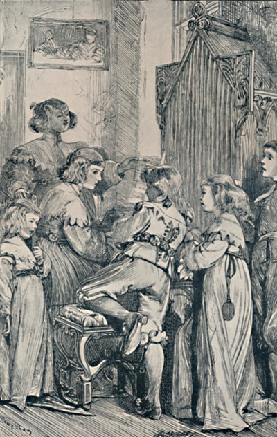 Freude. Frontispiz zu Golden Thoughts from Golden Fountains, 1867, 1923 von Dalziel Brothers