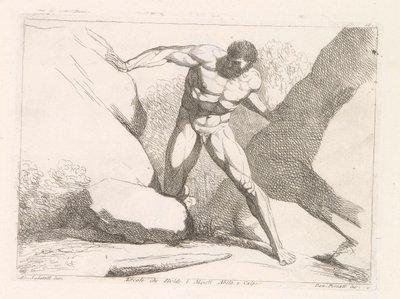 Herkules trennt die Felsen Calpe und Abila (die Säulen des Herkules) von Damiano Pernati