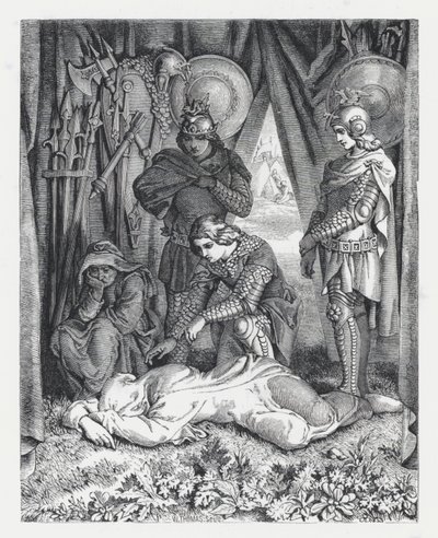 Illustration zu Tennysons Gedicht, Die Prinzessin von Daniel (after) Maclise