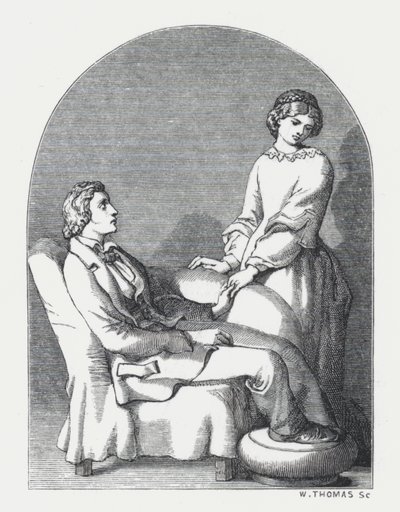 Illustration zu Tennysons Gedicht, Die Prinzessin (Gravur) von Daniel (after) Maclise