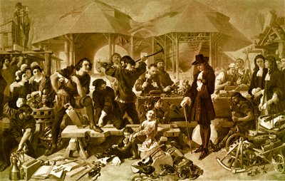 Peter der Große in der Werft von Deptford von Daniel 1806 70 Maclise