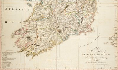 Eine neue Karte von Irland, zivil und kirchlich von Daniel Augustus Beaufort