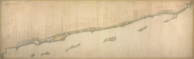 Plan von Chicago 1909: Lake Shore von Chicago Avenue im Süden bis Wilmette von Daniel Burnham