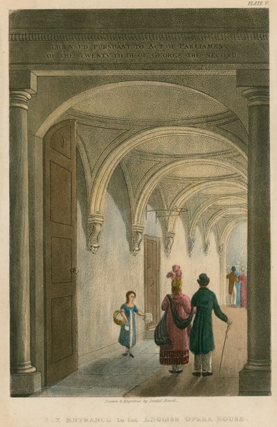 Eingang zur Loge des English Opera House (Lyceum Theatre) von Daniel Havell
