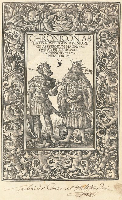 Chronik des Abtes von Urspergen von Daniel Hopfer and Burchardus Biberacensis, Provost of Ursperg