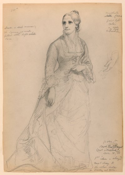 Zeichnung, Frau Rutherford B. Hayes, 18. Dezember 1881 von Daniel Huntington